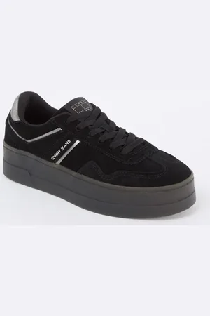 Tommy Hilfiger Sneaker van suède met plateauzool