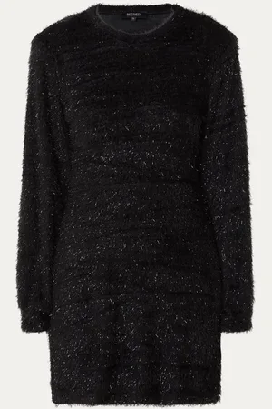 Refined Department Marjo grofgebreide mini jurk met lurex