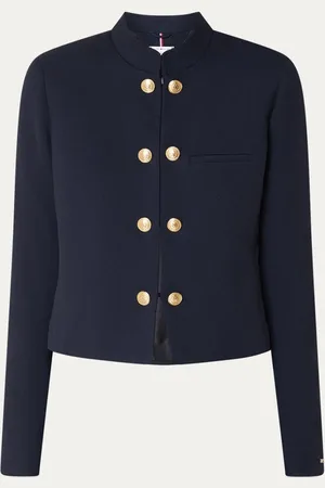Tommy Hilfiger Cropped blazer met sierknopen en borstzak