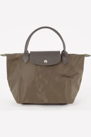 Longchamp Le Pliage Green handtas S met leren details