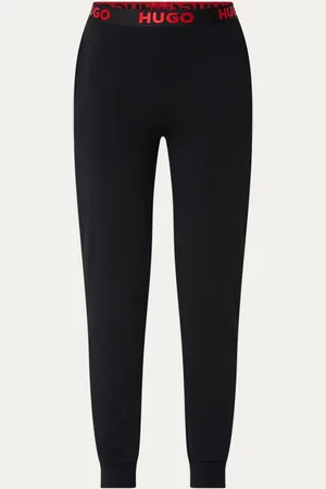 HUGO BOSS High waist tapered joggingbroek met logoband