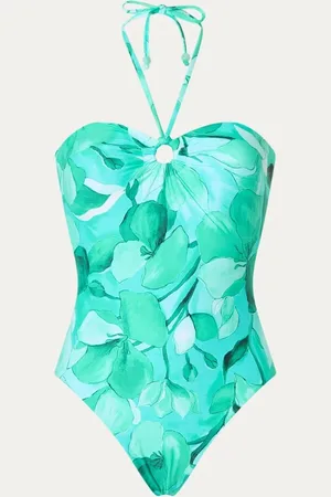 Seafolly Secret Garden bandeau badpak met uitneembare vulling
