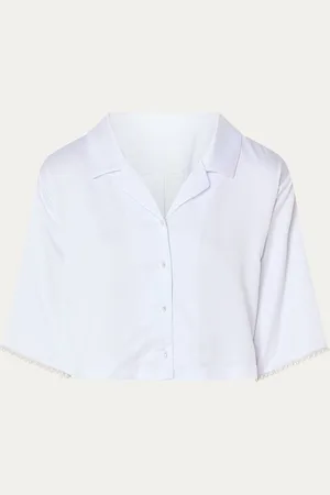 BlueBella Pyjamatop van satijn met imitatieparels