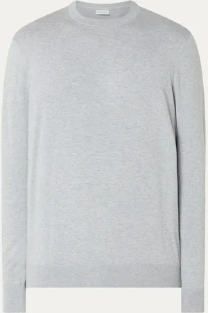 Profuomo Luxury fijngebreide pullover in lyocellblend