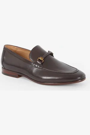 Dune Scilly loafer van leer met horsebit