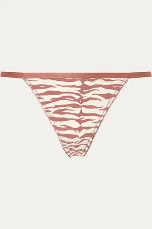 LOVE Stories Wild Rose tanga met kant en zebraprint
