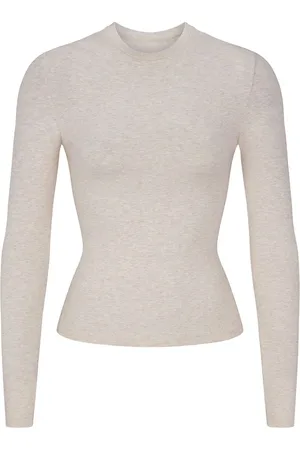 SKIMS Cotton Jersey longsleeve met ronde hals