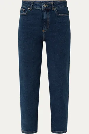 Bash Dona high waist slim fit cropped jeans met donkere wassing