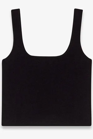 Maje Fijngebreide cropped tanktop met stretch