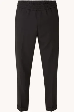 ØLÅF Straight fit cropped pantalon met steekzakken