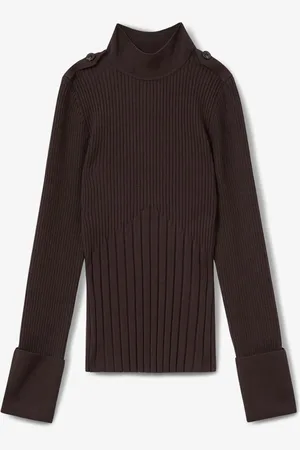 Reiss Vienne ribgebreide top met col