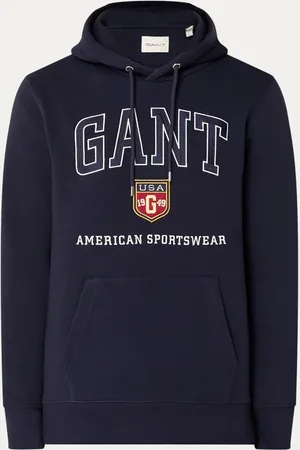 GANT Hoodie met kangoeroezak en logoborduring