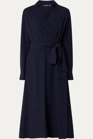Ralph Lauren Midi wikkeljurk met strikceintuur