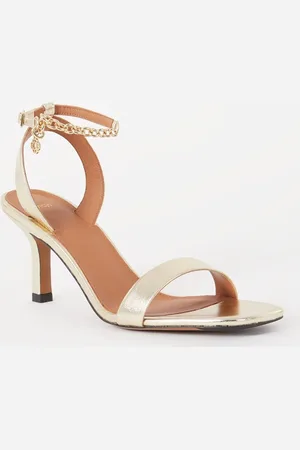 Maje Sandalette van leer met metallic finish