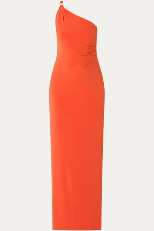 Ralph Lauren One shoulder maxi jurk met schakeldetail