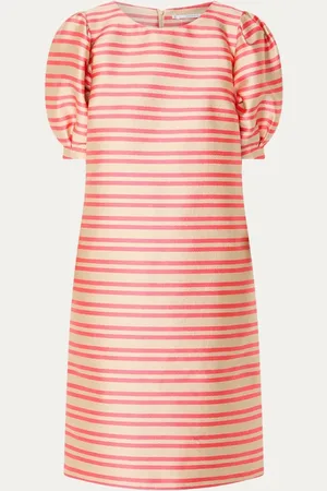 XANDRES Kamile mini jurk met pofmouw en streepprint