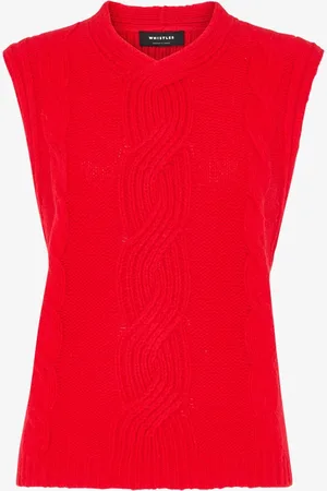 Whistles Kabelgebreide top in wolblend