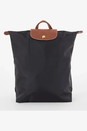 Longchamp Le Pliage rugzak M met leren details