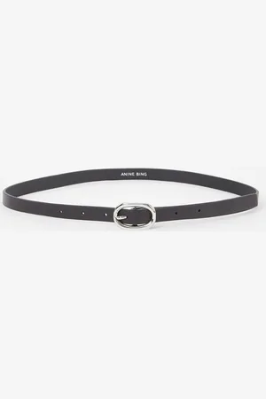 ANINE BING Mini Signature riem van leer