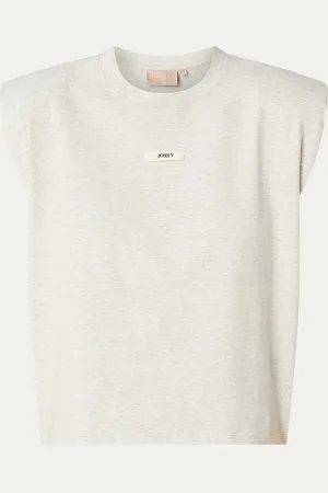 Josh V Sue T-shirt met schoudervulling en logo