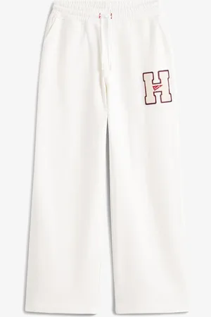 Tommy Hilfiger Graphic mid waist wide fit joggingbroek met logoborduring