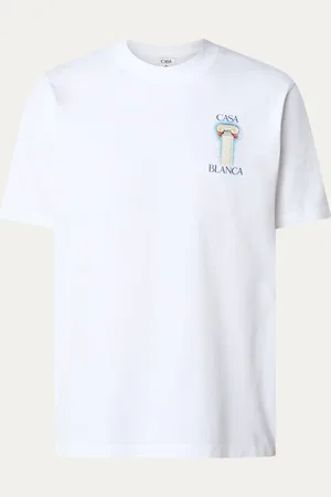 Casablanca La Colomne T-shirt van biologisch katoen met front- en backprint