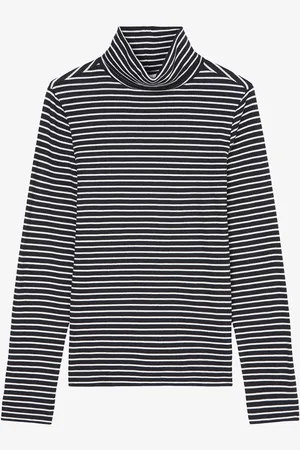 Marc O’ Polo Longsleeve met streepprint en col