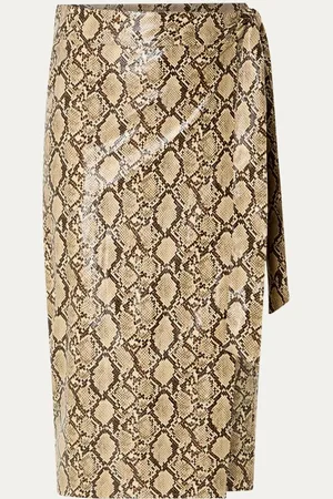Josh V Hannah midi rok van imitatieleer met slangenprint