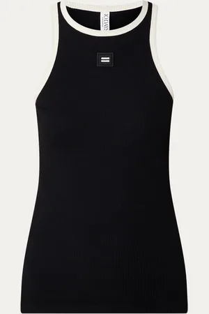10 days Ribgebreide tanktop van biologisch katoen