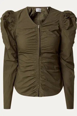 Isabel Marant Benatea blouse met pofmouw en ritssluiting
