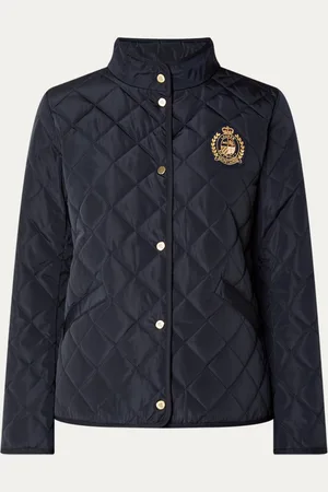 Ralph Lauren Gewatteerd jack met quiltpatroon en logoborduring