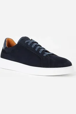 Magnanni Court Classic sneaker van suède met leren details