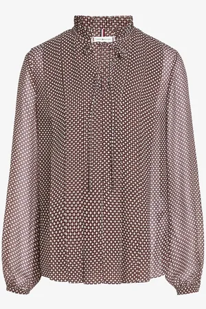 Tommy Hilfiger Tuniek met print en strikkraag