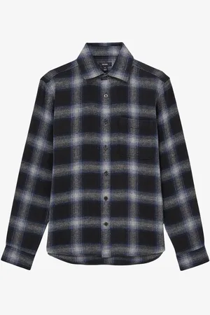 Reiss Crosby regular fit overshirt in wolblend met ruitdessin