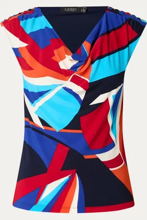 Ralph Lauren Top met colour blocking en kettingdetail