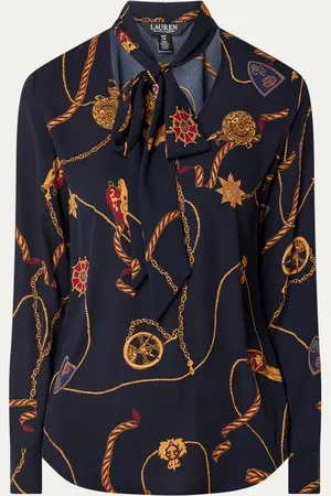 Ralph Lauren Tuniek met print en sjaalkraag