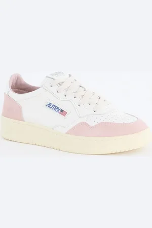 Autry Medalist sneaker van geitenleer met suède details