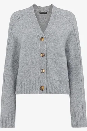 Whistles Fijngebreid vest in wolblend