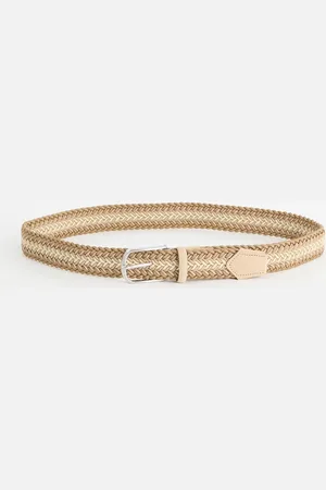 Boggi Milano Gevlochten riem met suède details