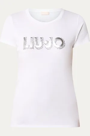 Liu Jo T-shirt met logo en strass