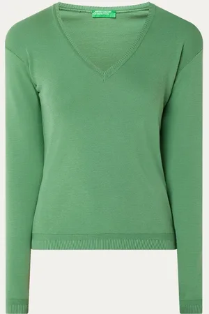 Benetton Fijngebreide pullover met V-hals