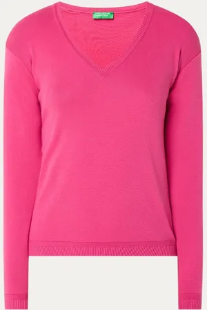 Benetton Fijngebreide pullover met V-hals