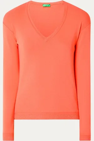 Benetton Fijngebreide pullover met V-hals