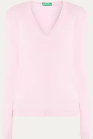 Benetton Fijngebreide pullover met V-hals