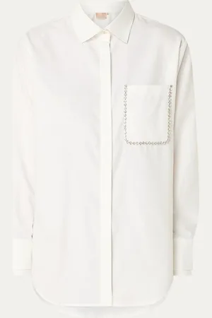 Josh V Meggy blouse met strass en borstzak