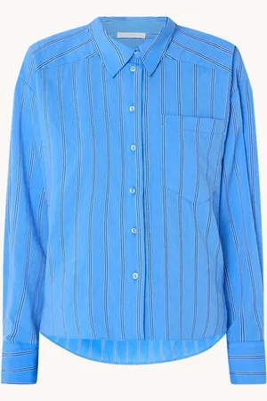 BY-BAR Nima blouse met streepprint en borstzak