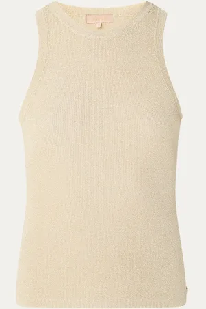 Josh V Fijngebreide tanktop met lurex