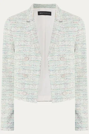 Expresso Double-breasted blazer van bouclé