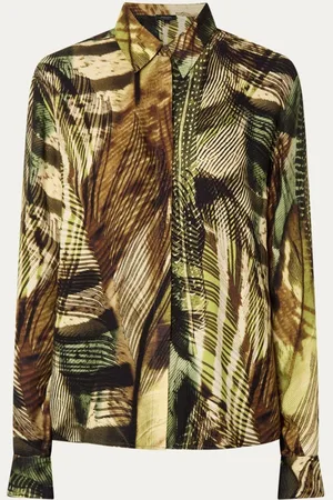 Claudia Sträter Blouse met print en pofmouw