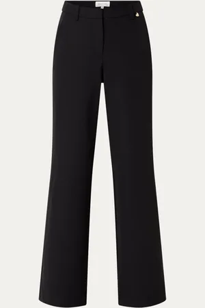 Fabienne Chapot Puck high waist wide fit pantalon met steekzakken